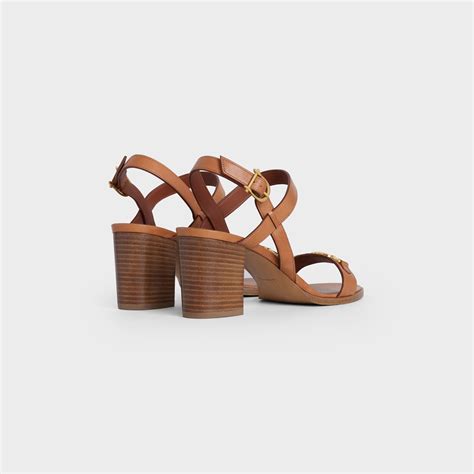 celine triomphe tan sandals.